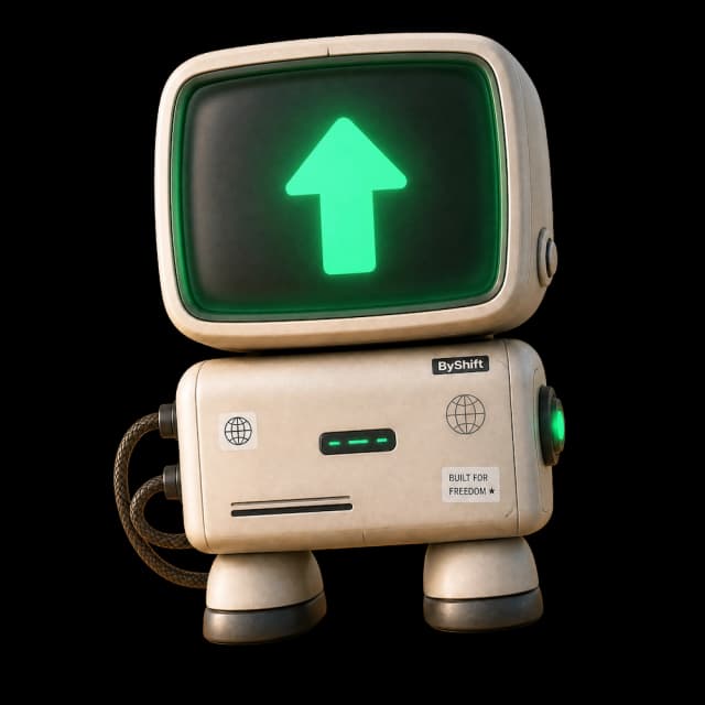 ByShift mascotte - live en verder